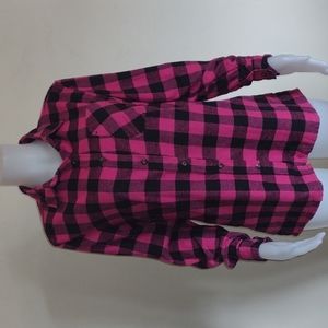 Canyon Creek hot pink and black flannel